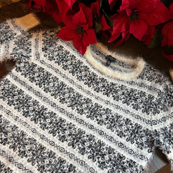 Jessica Simpson Nordic Pattern “Furry” Sweater (NEW) - Picture 7 of 10